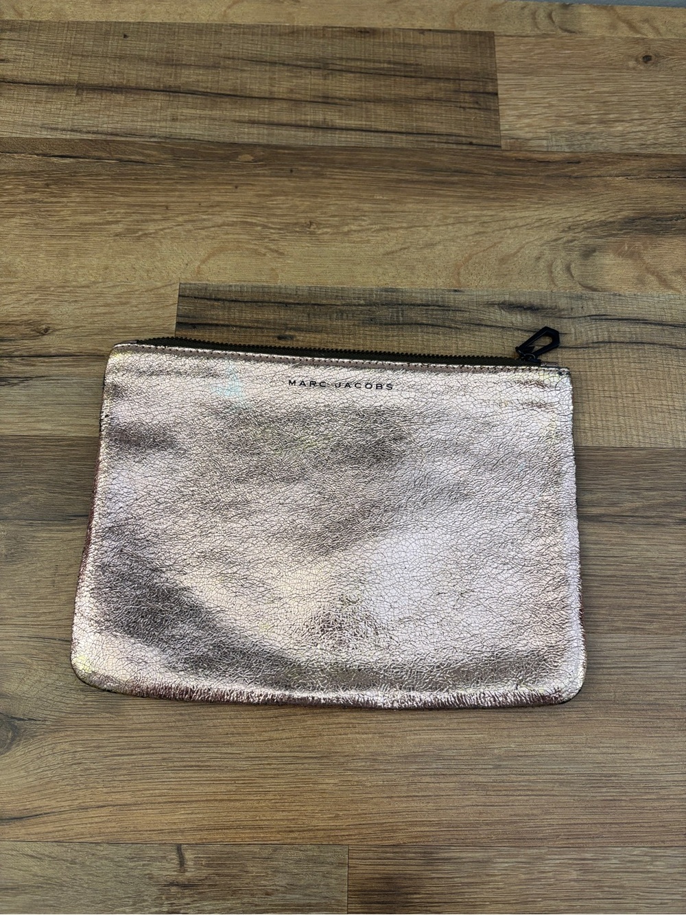 Marc Jacobs Neiman Marcus Target Collab Rose Gold Leather Clutch Evening Bag
